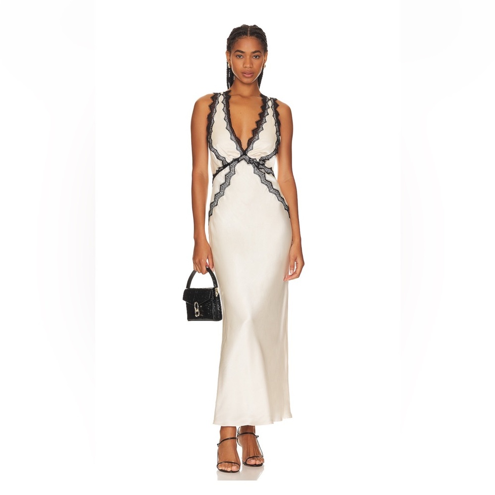 Camille Lace Cross Back Midi Dress Shona Joy